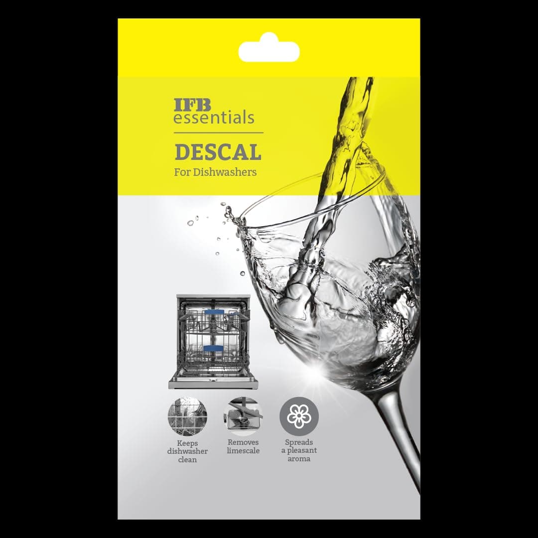IFB essentials Descal for Dishwashers | Removes Limescale & Hard Water Build-Up | Improves Cleaning Performance | Suitable for All Dishwashers