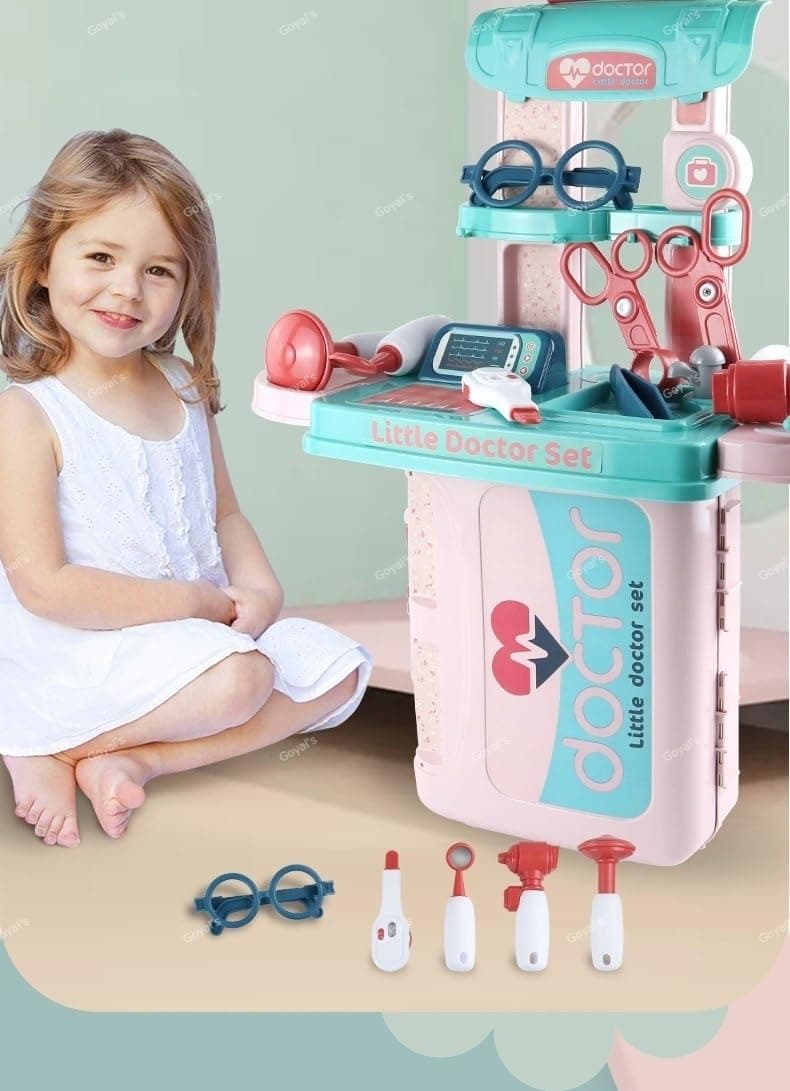 Goyal's Doctor Play Set Toy for Kids 3 in 1 Carry Along Pretend Role Play Toy Made in India Portable Learning Toy for Kids