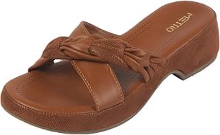 Metro Women's Fashionable Cross Strap Slides