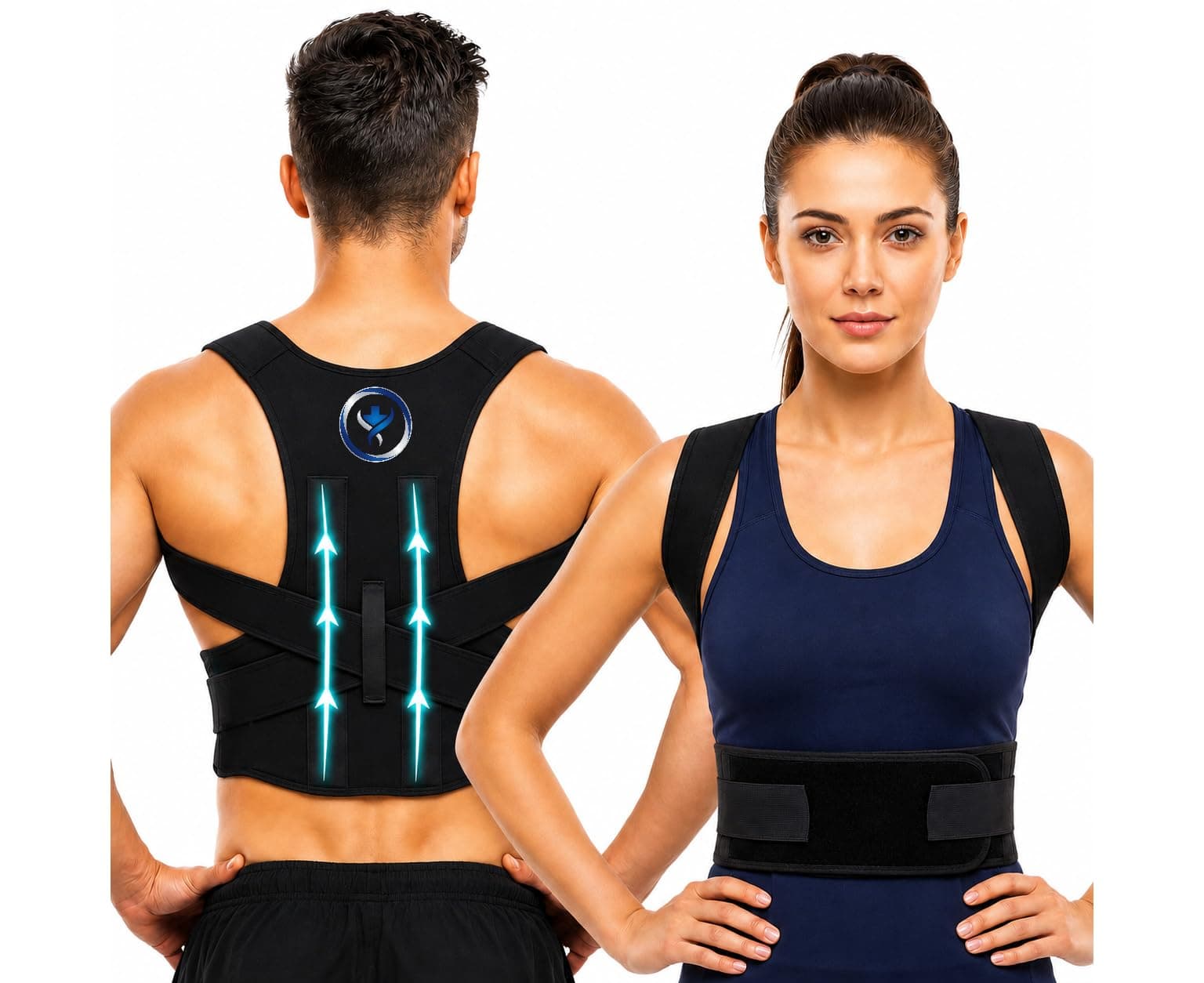 Posture Corrector Belt for Men & Women – Adjustable Back Support Belt & Clavicle Support Brace – Shoulder & Back Support Belt for Upper Back Pain Relief, Spine Alignment & Posture Correction