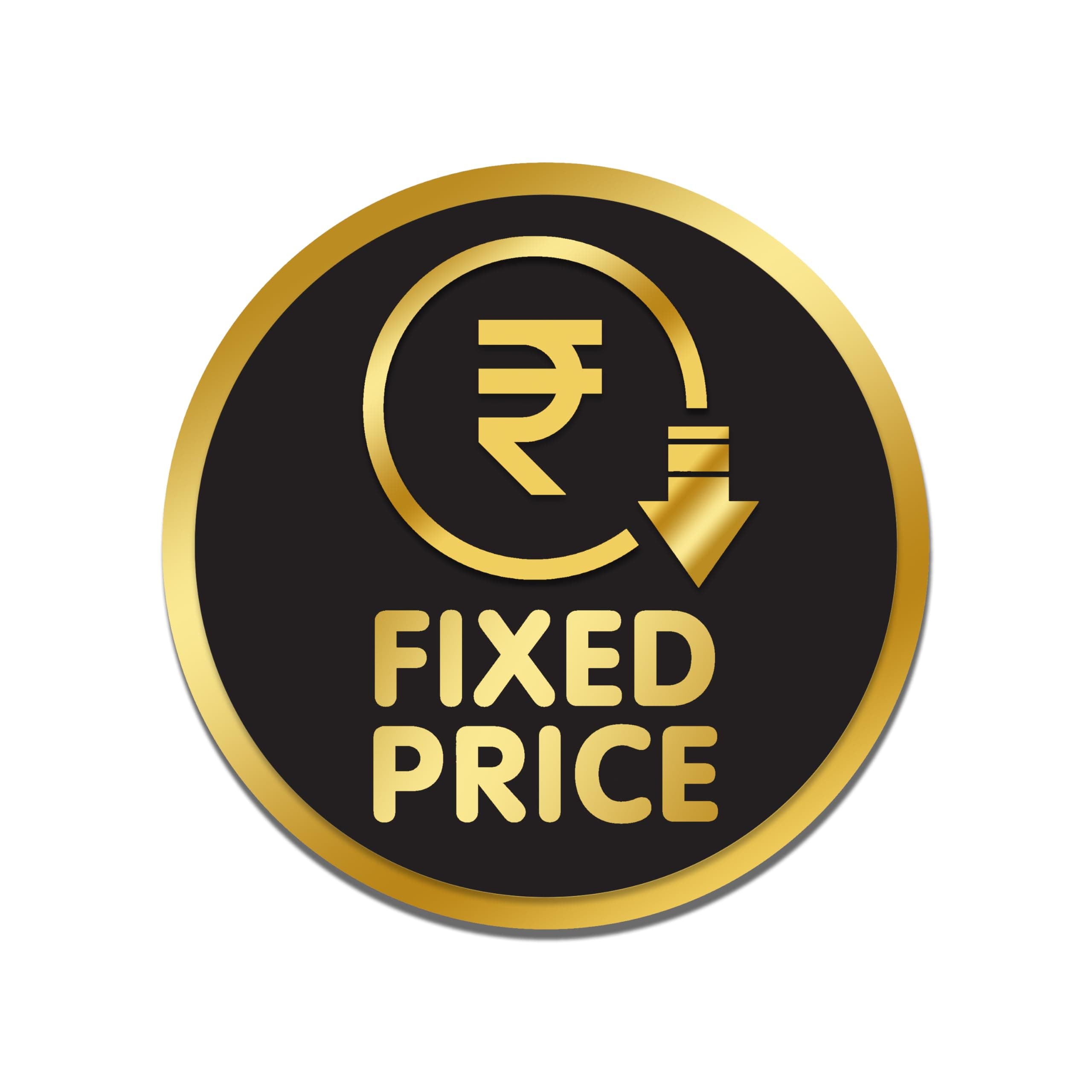 Goelite Acrylic Fixed Price Sign Board For Stores, Café, Hotel, Restaurant, Business, Shop Self-Adhesive And Waterproof Size : 6 Inch Set of 1 Sign Board (fixed price)
