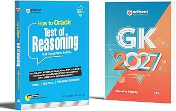 Arihant How to Crack Test of Reasoning and GK 2027 Combo | Complete Reasoning Guide for SSC, Railway, Banking & Other Competitive Exams | Verbal, ... | General Knowledge 2027 | English Medium