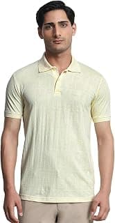 MUFTI Yellow Solid Polo T-Shirt