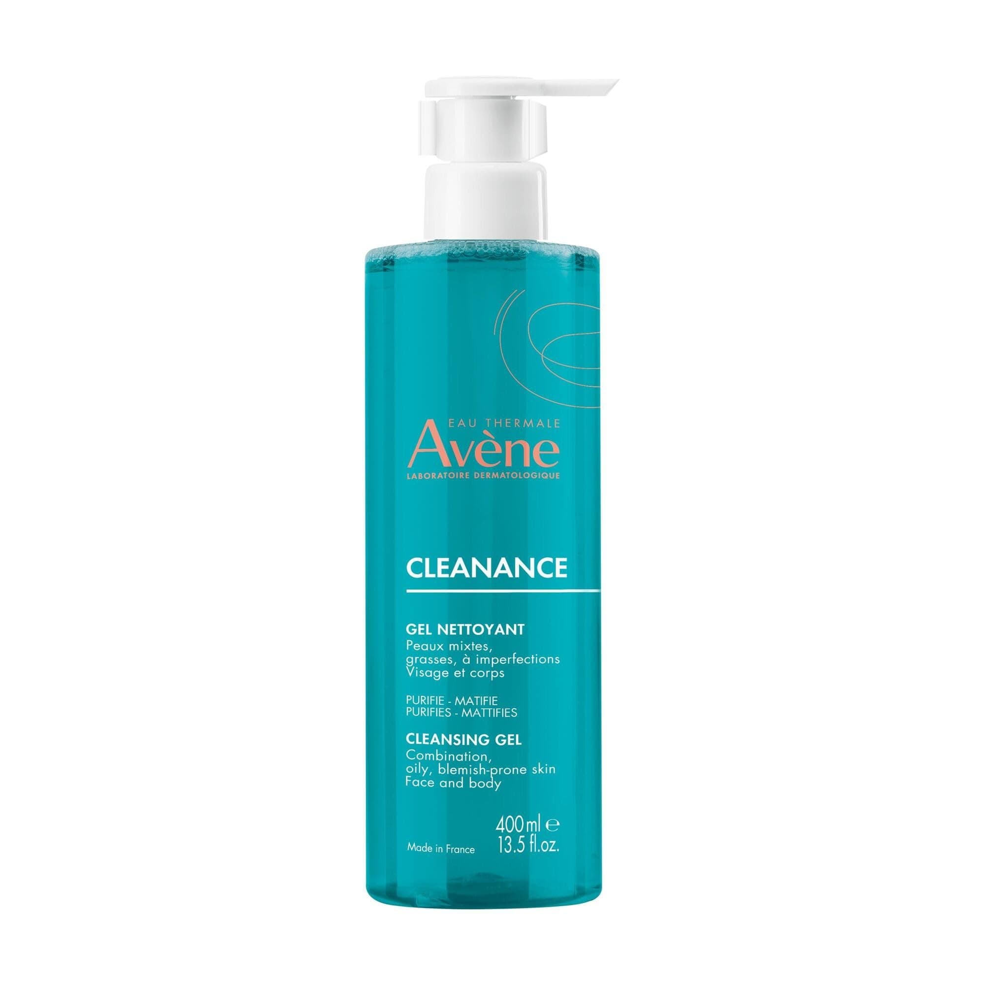 Avène Cleanance Cleansing Gel 400ml, Foaming Face Wash for Oily and Blemish-Prone Skin, Cleanses Excess Sebum and Impurities