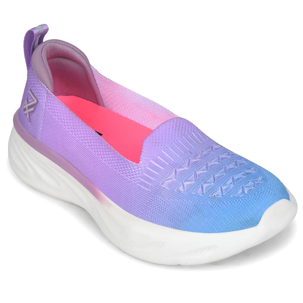Liberty Leap7x SLIPIN-24E Non Lacing Sports Walking Shoes for Women - Purple & Pink | Comfortable & Durable - Suitable for Slip-On Gym, Running, Jogging & Outdoor Shoes for Ladies - Cushioned Footbed