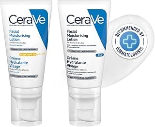 CeraVe Morning & Night Time All Skin Skincare Combo | AM Facial Moisturizing Cream With SPF 52 Ml And Pm Moisturizer 52Ml
