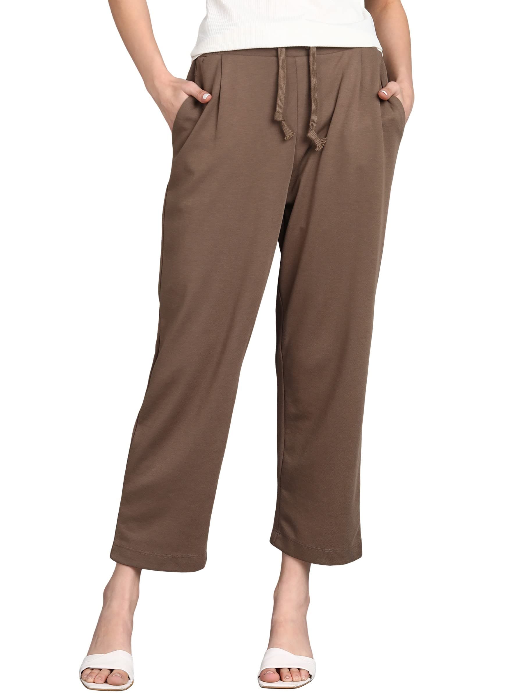 Alan Jones Clothing Women Relax Fit Ankle Length Trouser Jogger | Casual Lounge & Travel Wear