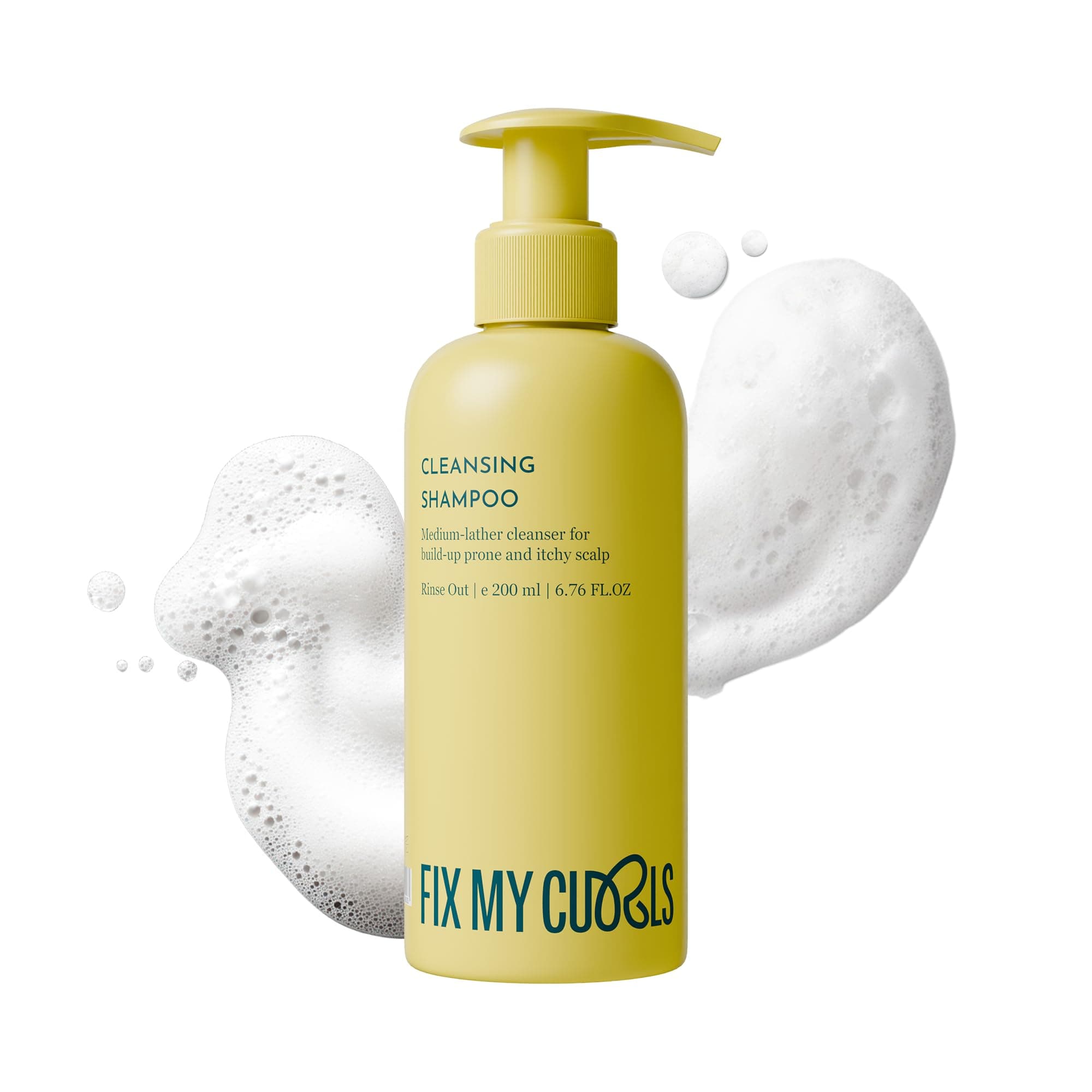 Fix My Curls Cleansing Shampoo for Curly Hair & Wavy Hair| Enriched with Tea Tree & Rosemary Oil| Anti-Frizz, Anti-Itch, Silicone-Free & Sulfate-Free 200ml