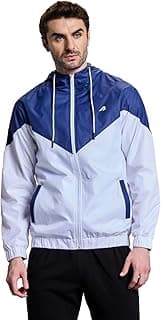 Boldfit Windcheater Jacket for Men,Lightweight & Wind-Resistant with Reflective Bike Jacket for Man Adjustable Hoodie & Elastic Hem, Relaxed Fit-Stylish Windbreaker for Outdoor & Biking