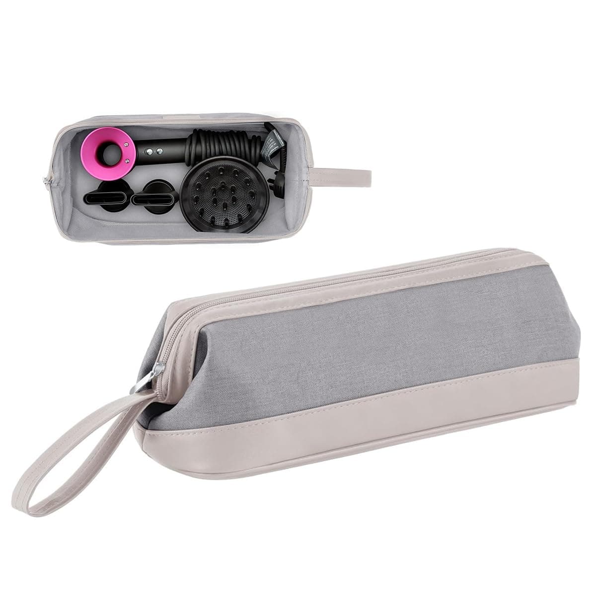 MAYCREATE Airwrap Nylon Travel Case for Dyson/Shark Flexstyle, Travel Pouch Compatible with Dyson Airwrap/Shark Flexstyle Complete Styler and Attachments, Travel Bag for Shark Hair Dryer Curling Iron