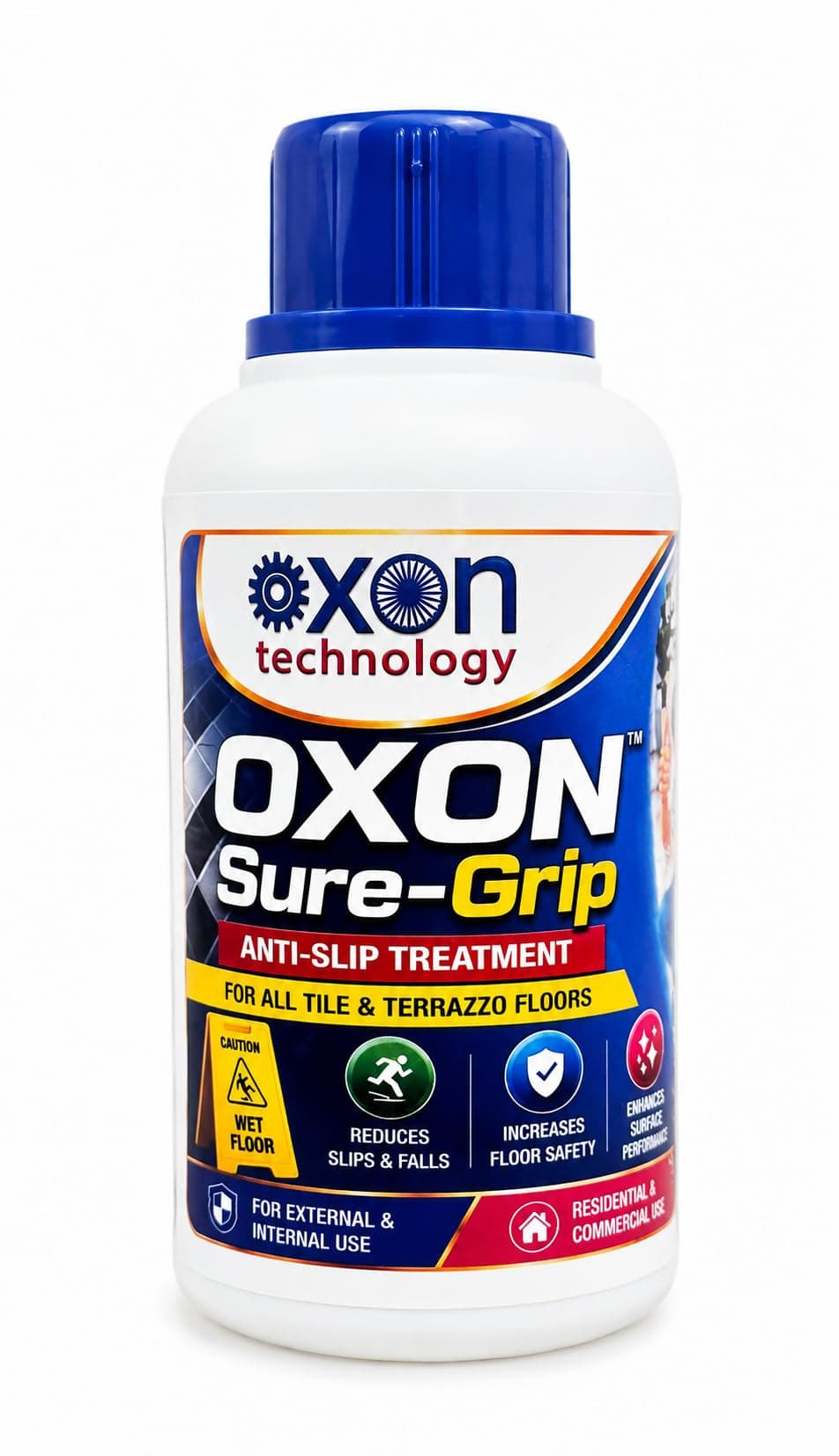 Oxon Sure Grip™ Anti-Slip Treatment for Bathroom & Wet Tiles - Tile Specialist Non-Slip Solution for Ceramic/Vitrified Tiles, Poolside & Shower Areas - 50 sq.ft Coverage
