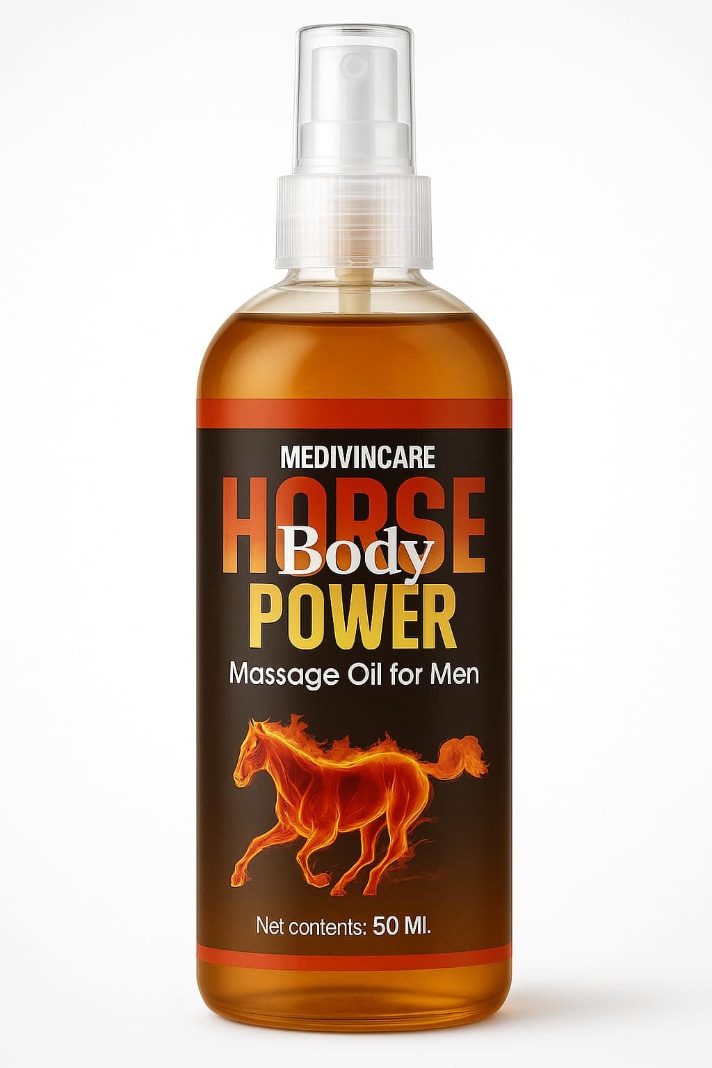 Vedanand Ayurveda Medivincare Horse Body Power Massage Oil for Men | Improves Stamina & Energy | Boosts Blood Circulation | Enhances Strength & Performance | Ayurvedic Herbal Massage Oil (Pack of 1)