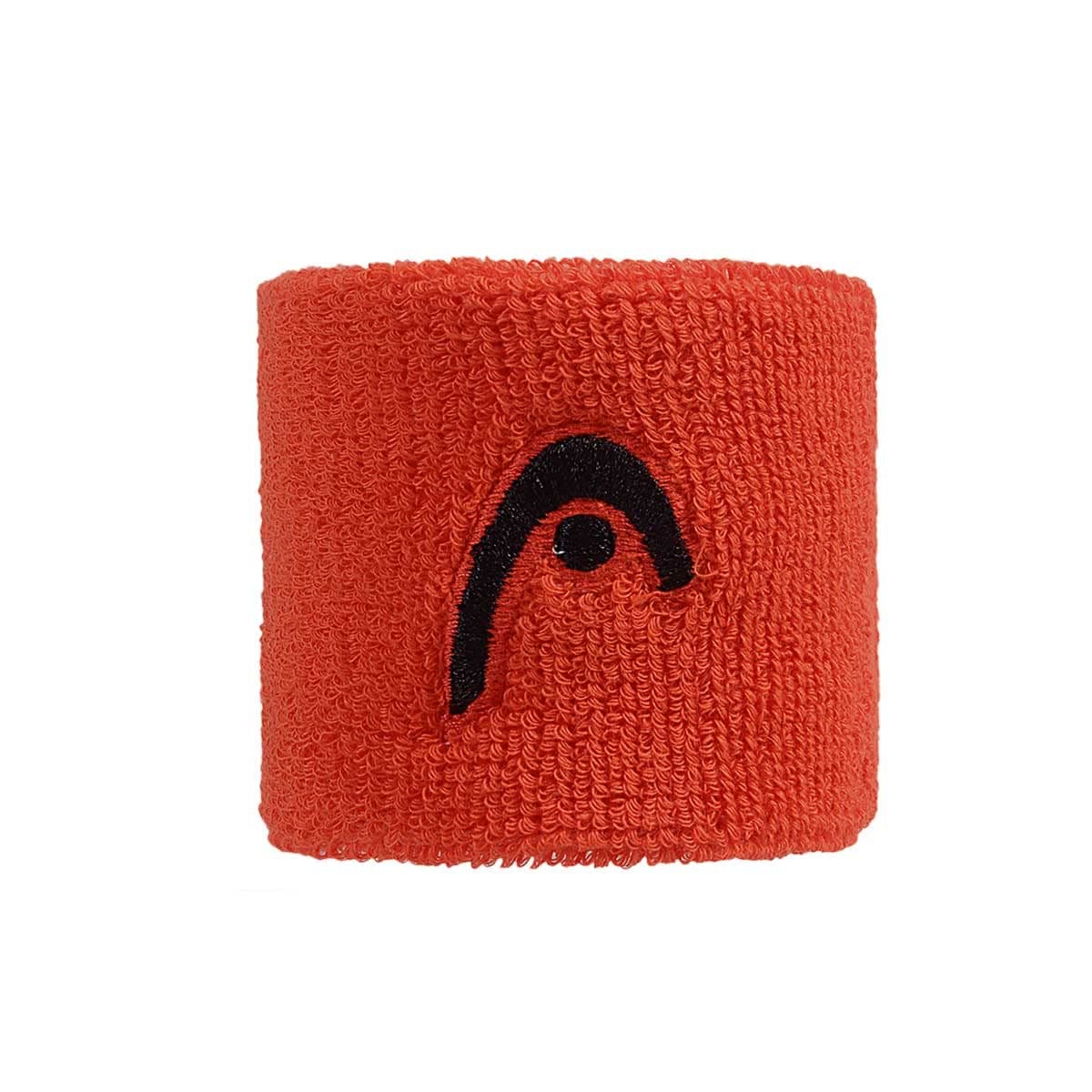 HEAD Cotton Wristband, 2.5 inch, Colour - Orange, (Pack of 2)
