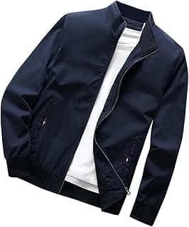 TAGAS Men's Regular Jacket Fit For Casual Wear || Low-Cut Standing Collar || Full Sleeve | Latest Stylish Jacket For Men ||Regular Fit Zip-Up Casual jacket|| bomber jacket for men(MJ-9015)