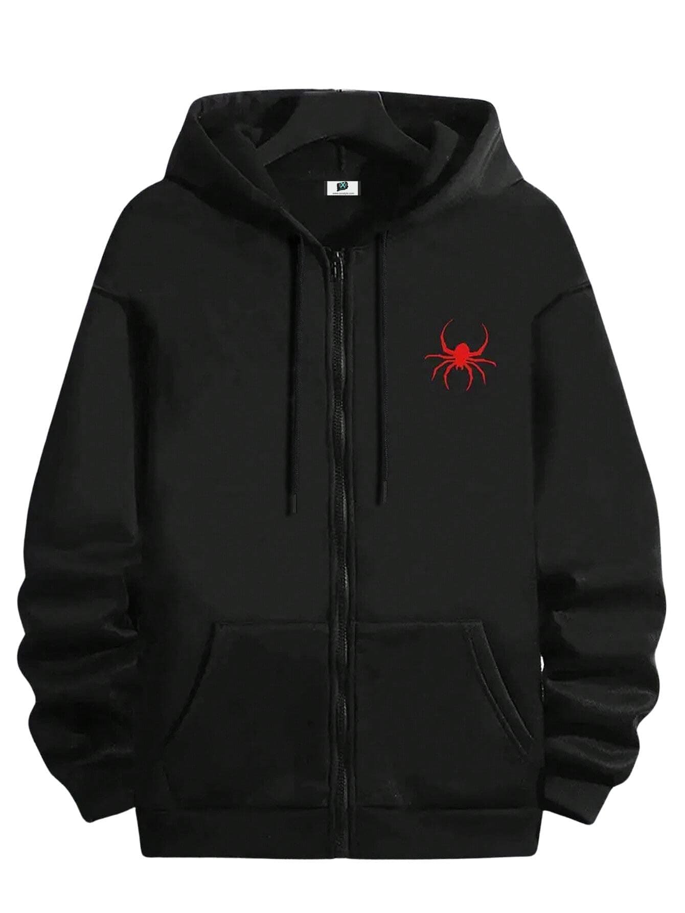SXV STYLE 'Spider Zipper ’ Printed Cool Aesthetic Sweatshirt Hoodie