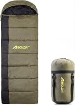 Boldfit Sleeping Bag for Adults Soft Camping & Outdoor Travel Extreme Cold Water Resistant Sleep Bag for Men & Women Upto 6’5'' Ideal for Trekking Certified for Low Temperature Upto 10°C - SleepMax