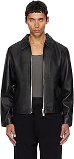 EXOTIX Faux Leather Oversized Coach Jacket | Stylish Polo Collar Winter Travel | Classic Design For Men & Women | Plain Racing Sports Bomber Jacket With Pocket (Black)