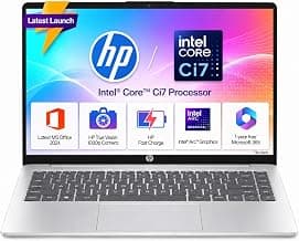 HP Premium EP Series (Intel 13th Gen Core i7-1355U, 16GB RAM, 512GB SSD, Win 11, MS Office 2024, Backlit KB, FHD Camera, 14''/35.6cm Anti-Glare Micro-Edge Display, Lightweight 1.4kg, Silver) EP0159TU