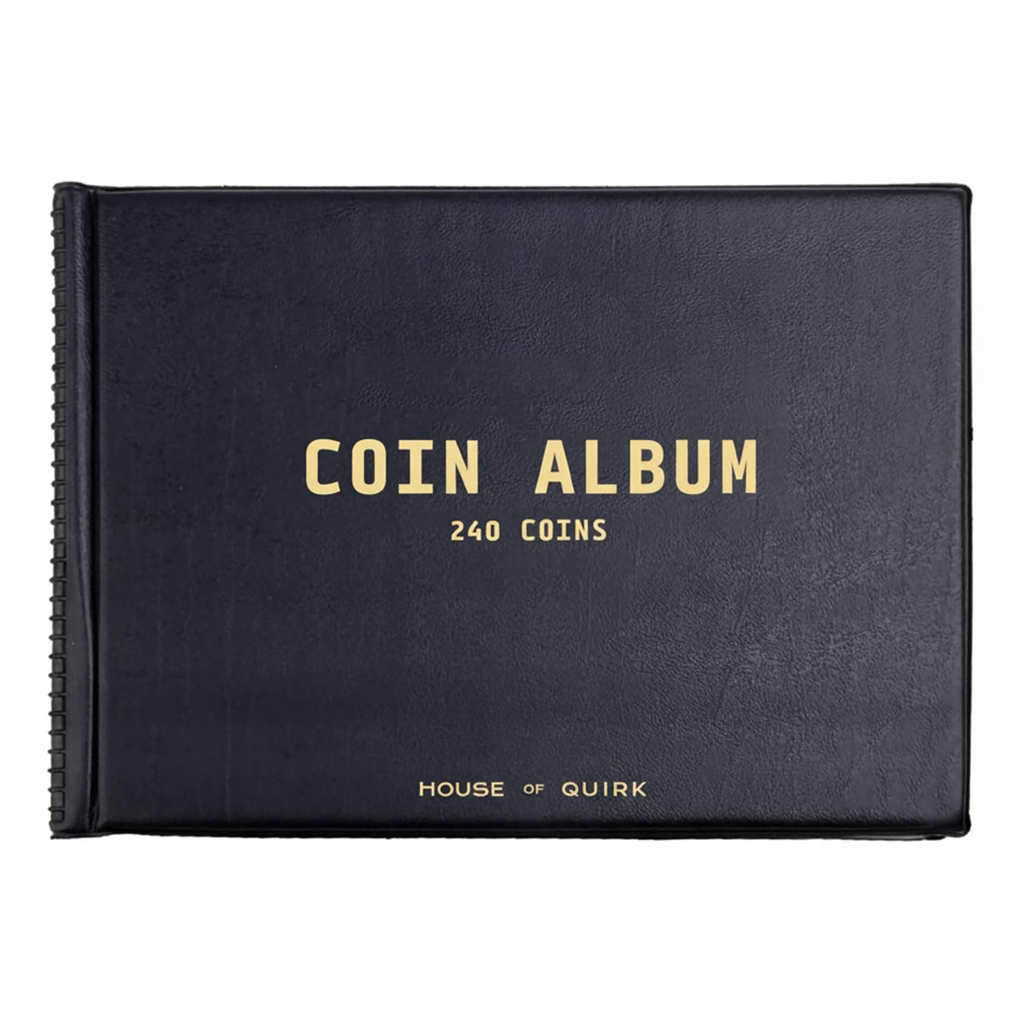 House of Quirk 240 Pockets Coin Holder Collection Coin Storage Album Book For Collectors, Money Penny Pocket,Plastic- Black(Pack of 1),Small