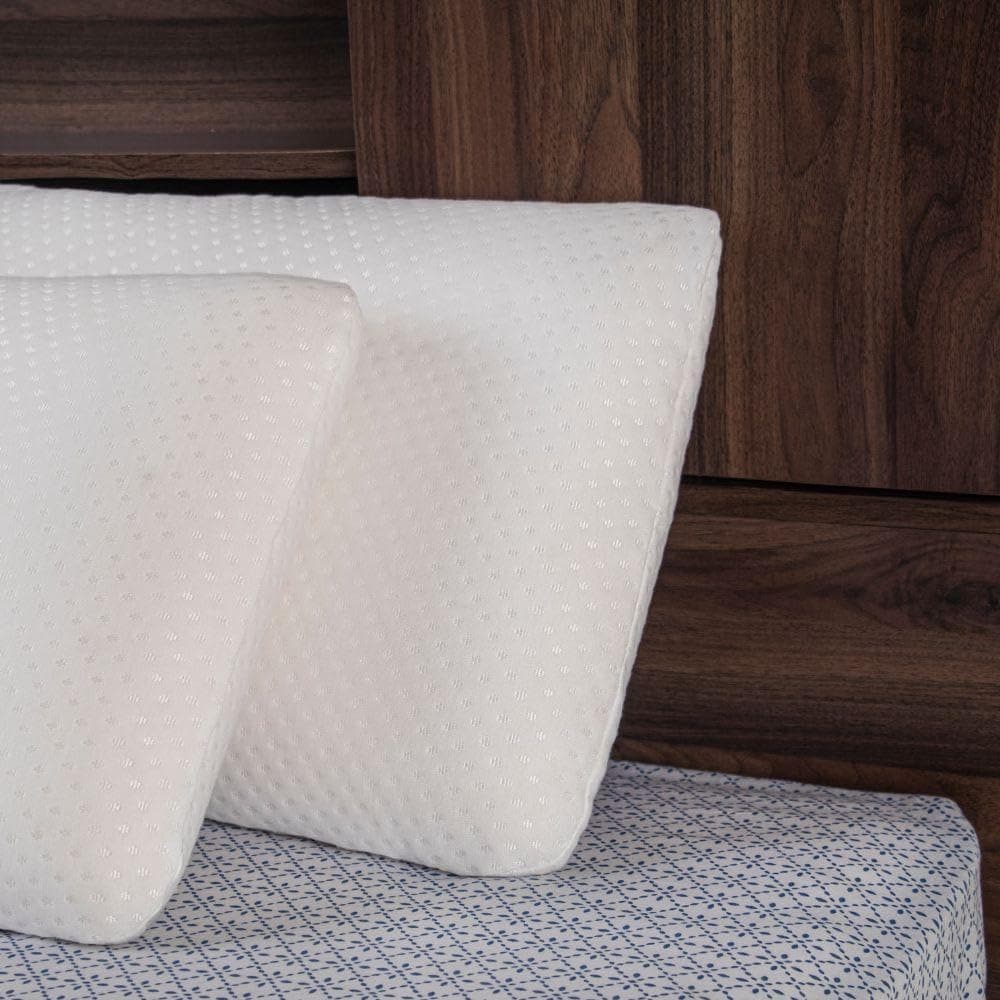 Wakefit Super Soft Large Sleeping Pillow | Hypoallergenic Plush Foam | 1-Year Warranty | Large Size 24 x 16 x 5 inches | White | Pack of 2