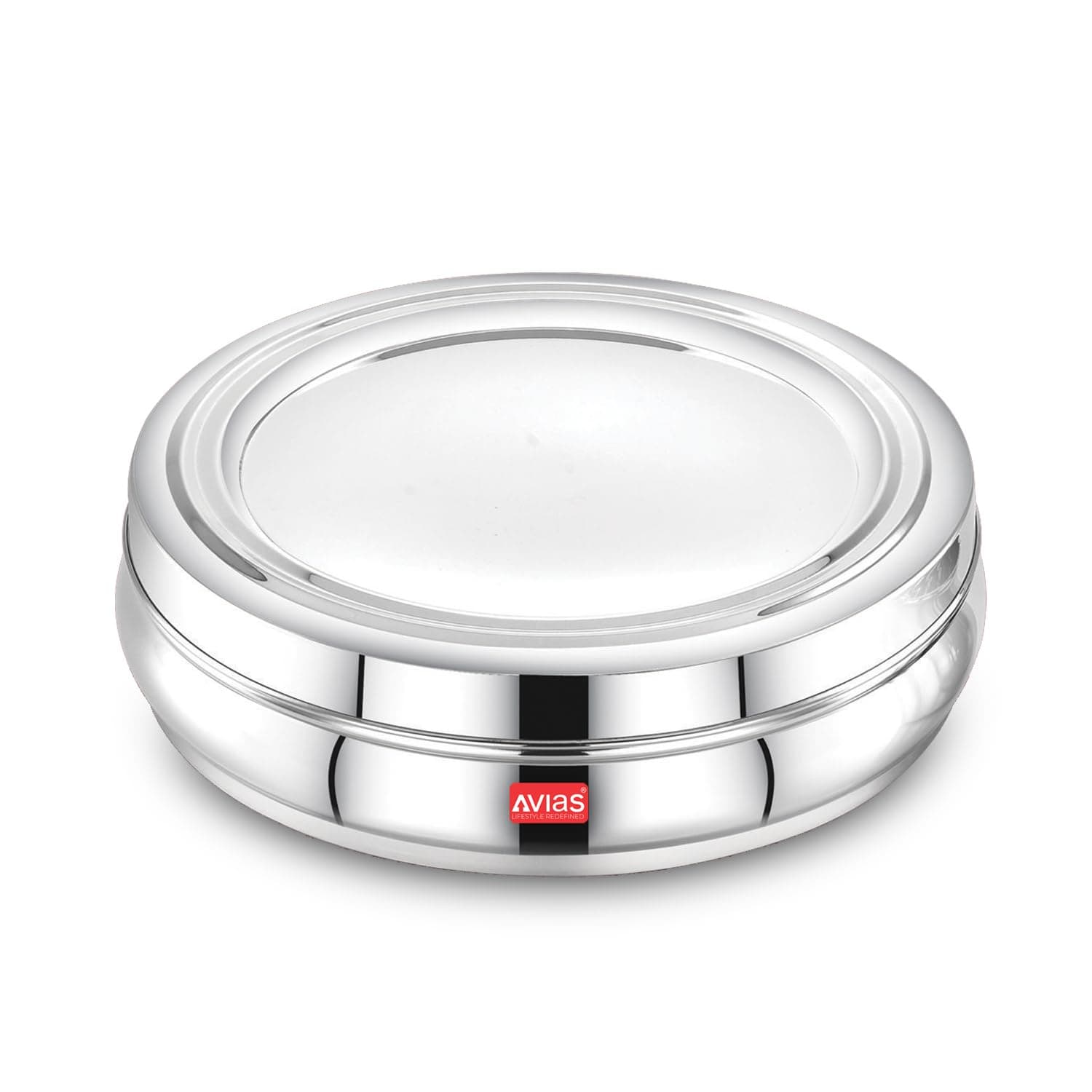 AVIAS Deluxe 7-in-1 Stainless Steel Masala/Spice Box, Steel Lid, Medium | Includes 7 Containers, Food Grade Stainless Steel, Rust Resistant, Ideal for Daily Use