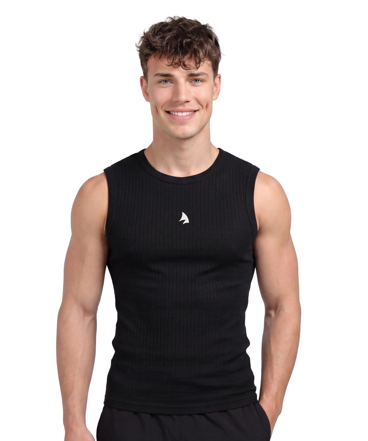 ZENSHARK Sleeveless T Shirt for Men | 100% Organic Cotton Gym Vest 220 GSM | Tank Top Sando Innerwear | Soft, Skin Friendly, Breathable