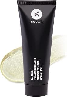 SUGAR Cosmetics Tan Ban Hyaluronic Acid Sunscreen SPF50+ PA+++ Gel |All Skin Non Greasy | Light Weight Formula | 50ml