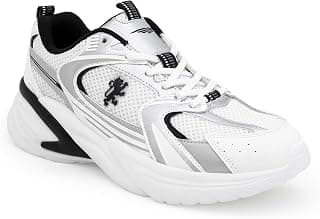 Red Tape Women's Sneakers White Silver Pu Mesh Round Toe Lace-Up, 6 UK
