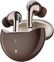 Fire-Boltt Aero TWS Earbuds Custom EQ, Wireless Bluetooth 5.4, Music & App Support, 50H Playtime, Fast Charging Case, 50ms Low Latency for Gaming, Touch Controls, IPX4 Waterproof, Clear Calls - Walnut
