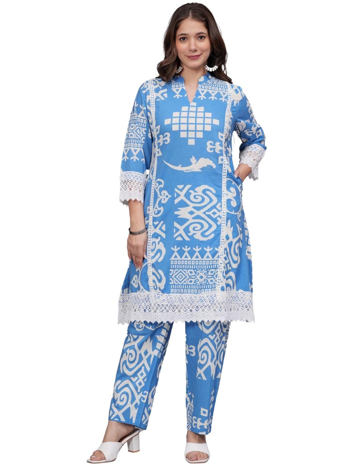 rytras Women Cotton Kurta Set with Palazzo Pants
