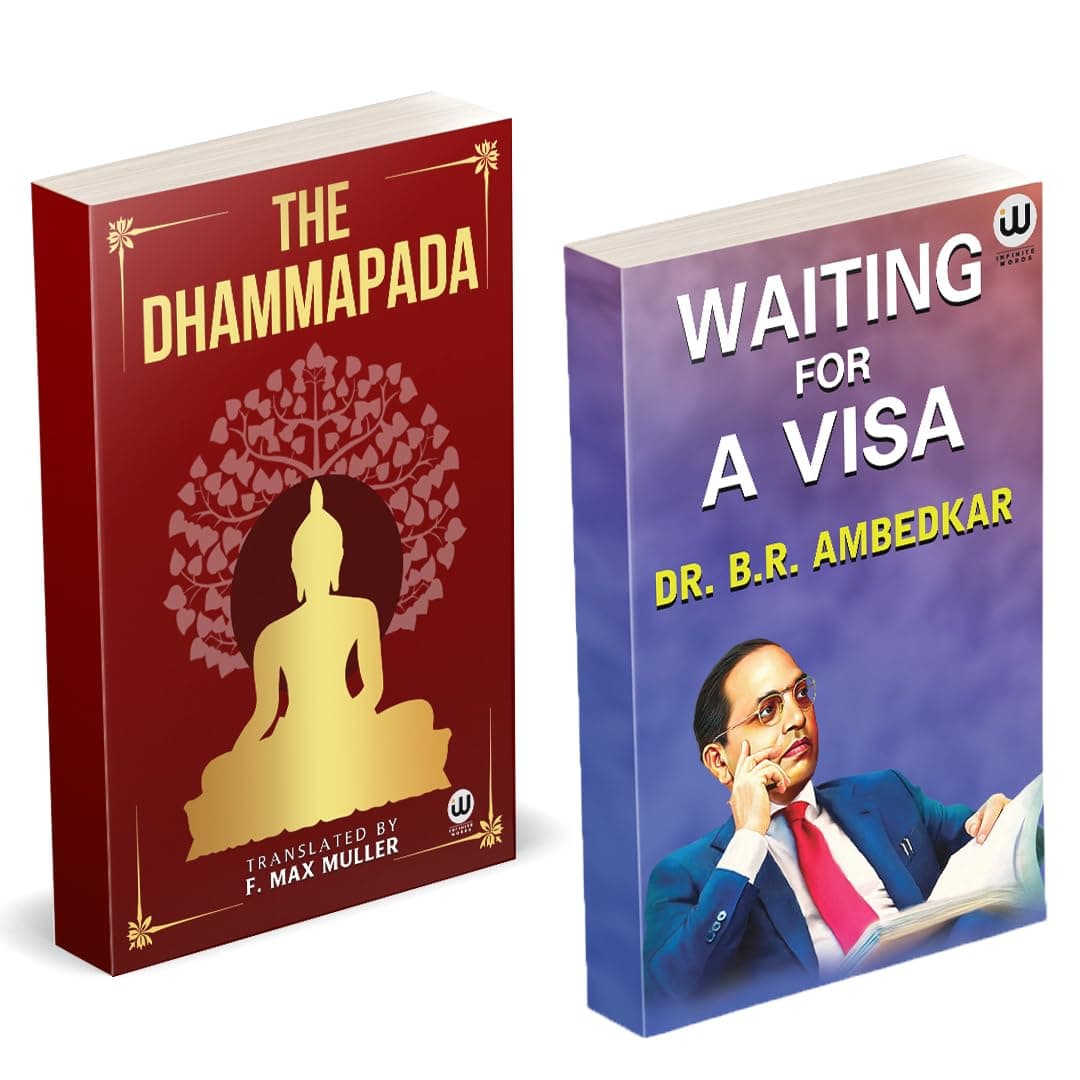 The Dhammapada | Waiting For A Visa | Tathagat Gautam Buddha | Dr. B.R. Ambedkar | Friedrich Max Müller | Combo Pack Gift Set | Original English Book ... statue combo set आणि मुस्लिम Lang Aani b. r.