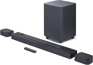 JBL Bar 800 Pro, 7.1 (5.1.2) Channel Truly Wireless Soundbar with True Dolby Atmos® 3D Surround Sound, 10” Down-Firing Wireless Subwoofer, PureVoice, HDMI eARC, Bluetooth, Wi-Fi & Optical Input (720W)