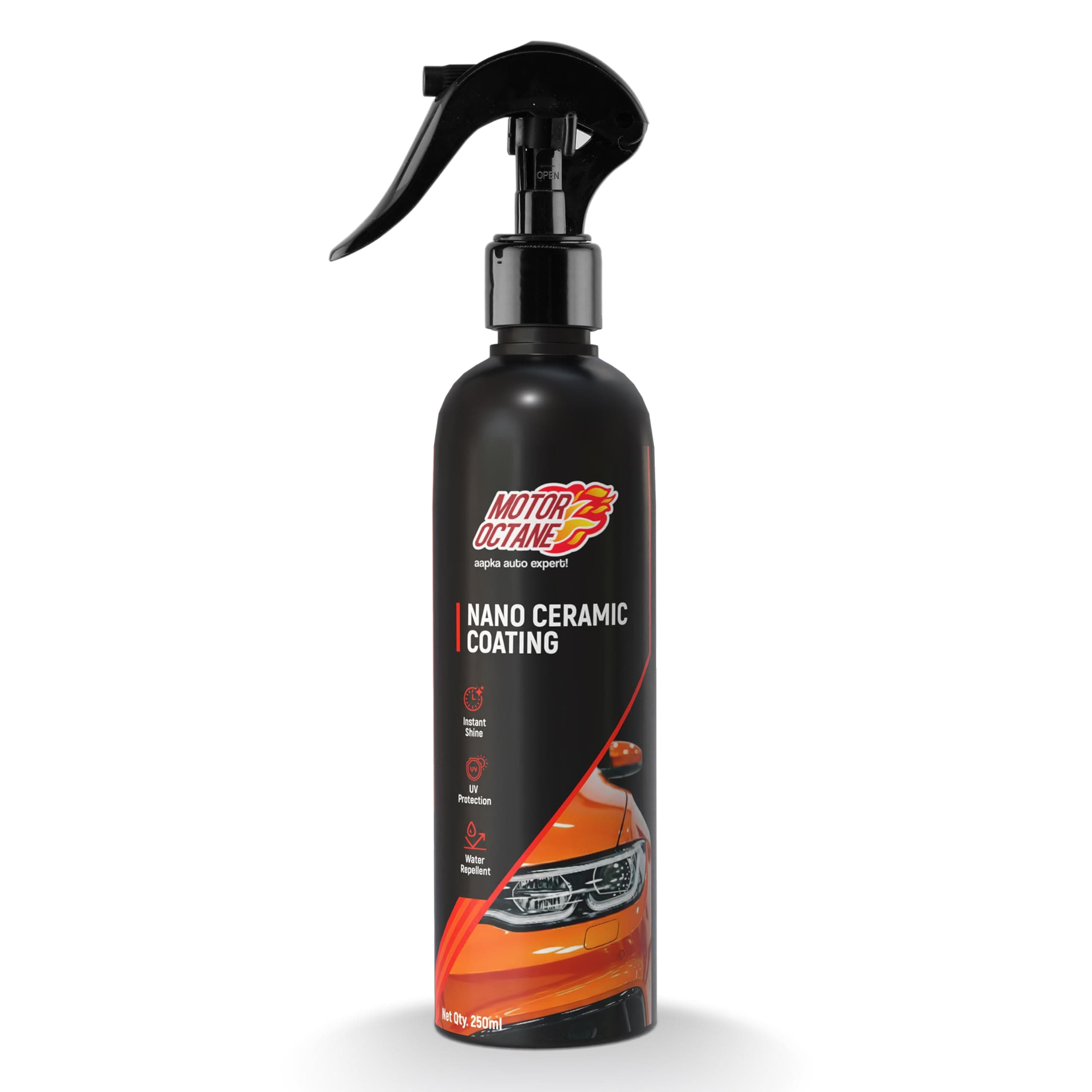 MotorOctane Nano Ceramic Coating for Car & Bike | 250ml (290g) | Easy-to-Apply DIY Spray | High Gloss Finish with UV & Water Repellent Shield | New Car-Like Shine