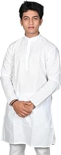 Gurumauli Garments Gurumauli Men’s Plain Cotton Kurta Pajama Set | Simple & Elegant Kurta for Men in Multiple Sizes & Colours