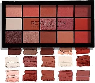 Makeup Revolution Reloaded Palette, Shimmery Makeup Eyeshadow Palette, Includes 15 Shades, Lasts All Day Long, Vegan & Cruelty Free, Newtrals 2, 16.5g (Multi color)