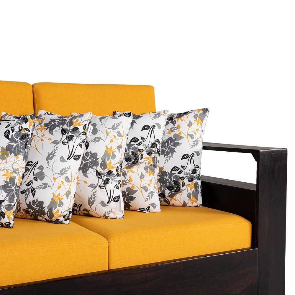 Wakefit Cushion for Sofa | Super Soft Fabric Cushion Pillow, Throw Pillow for Sofa | Premium Fresh Hollow Fibre Filling | 12x12 Inches | Autumn Sunset | Set of 5