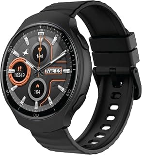 Fastrack Fastrack VOX CirQ Smart Watch with AI Chat & AI Watchfaces, 1.38” TFT Display, Ripple Design, BT Calling, 24/7 Health Suite, SpO2, HRM, Sleep Tracking, IP68 Water Resistant - Onyx Black