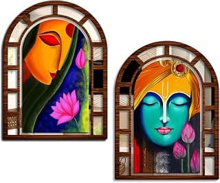 Sehaz Artworks Home Decoration Items for Living Room | Home Decor Items for Hall | Room Decoration Items for Bedroom | Jharokha Mirror Wall Decor Items for Living Room