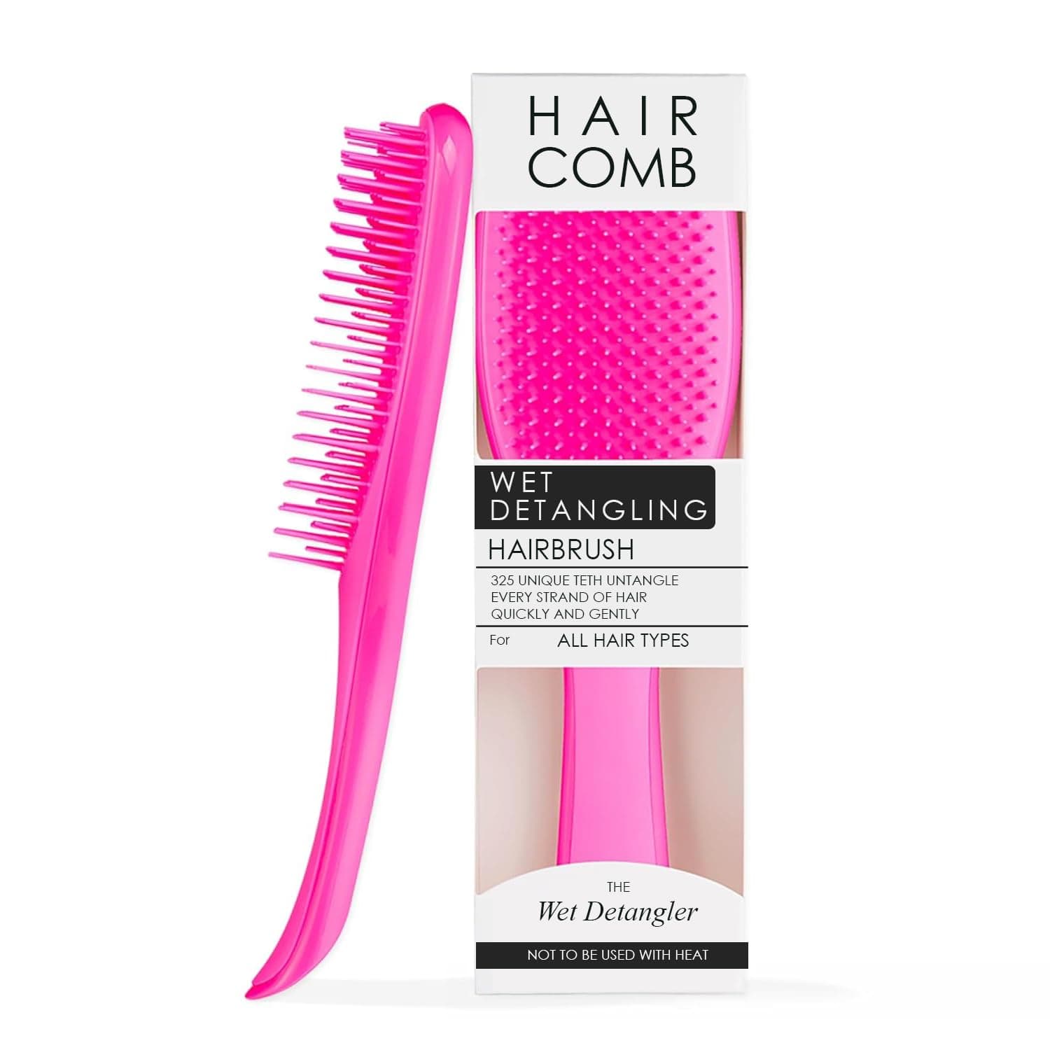 Lyrovo Ultimate Hair Brush Comb for Women for Wet & Dry Hair Eliminates Knots & Reduces Breakage for All Hair Types (Red)