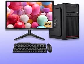 Core i5 Assembled Desktop PC (16GB RAM, 512 SSD, Windows 11 Home, MS Office, 19'' Monitor, Black, DDR3, Ready-to-Use PC)