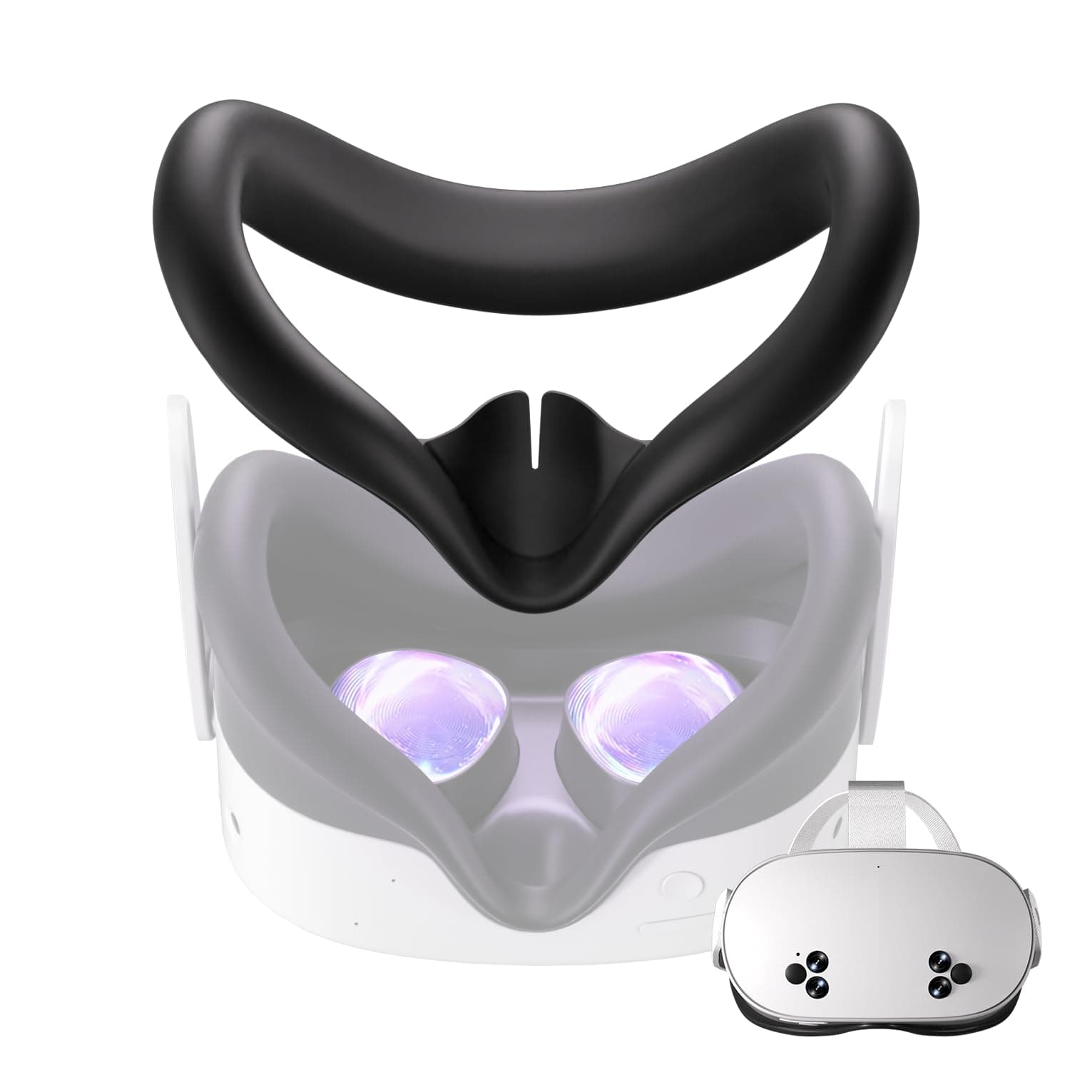 SAQICO Face Pad for Oculus/Meta Quest 3S Accessories - Wear-Resistant and Dirt-Proof - Washable Sweatproof VR Silicone Face Pad for Quest 3S (Conjunction with The Original Face Mask)