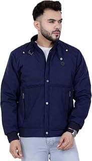 Dollar Full Sleeves Bomber Jacket for Men | TPU Men's Standing Collar Lightweight Winter Jacket, Regular Fit