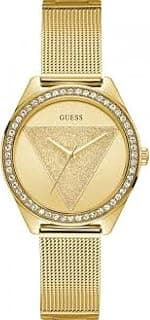 GUESS Stainless Steel Analog Gold Dial Women Watch-W1142L2, Gold Band