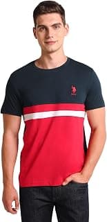 U.S. POLO ASSN. Knitted Slim Fit Cotton T-Shirts for Men - Breathable & Comfortable, Half Sleeves Mens Casual T Shirts