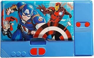 RKZ® Big Size Jumbo Theme Pencil Box - Magnetic Dual Side Opening Dynamic Art – Jumbo Pencil Box for Boys, Kids, Students