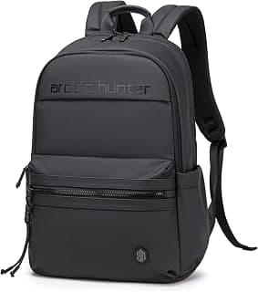 ah arctic hunter Arctic Hunter Compact Backpack for Men Women 21L One-Day-Capacity Slim 15.6" Laptop Bag Sleek Lightweight Water-resistant Small Laptop Backpack for Casual College Daypack