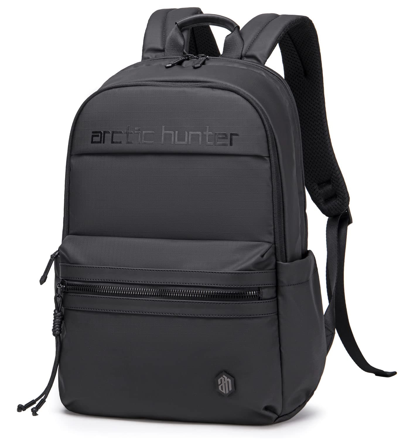 Arctic Hunter Backpack for Men Women 21L One-Day-Capacity 15.6" Laptop Bag Sleek Lightweight Water-resistant Office Compact Laptop Backpack for Casual College Daypack, Black