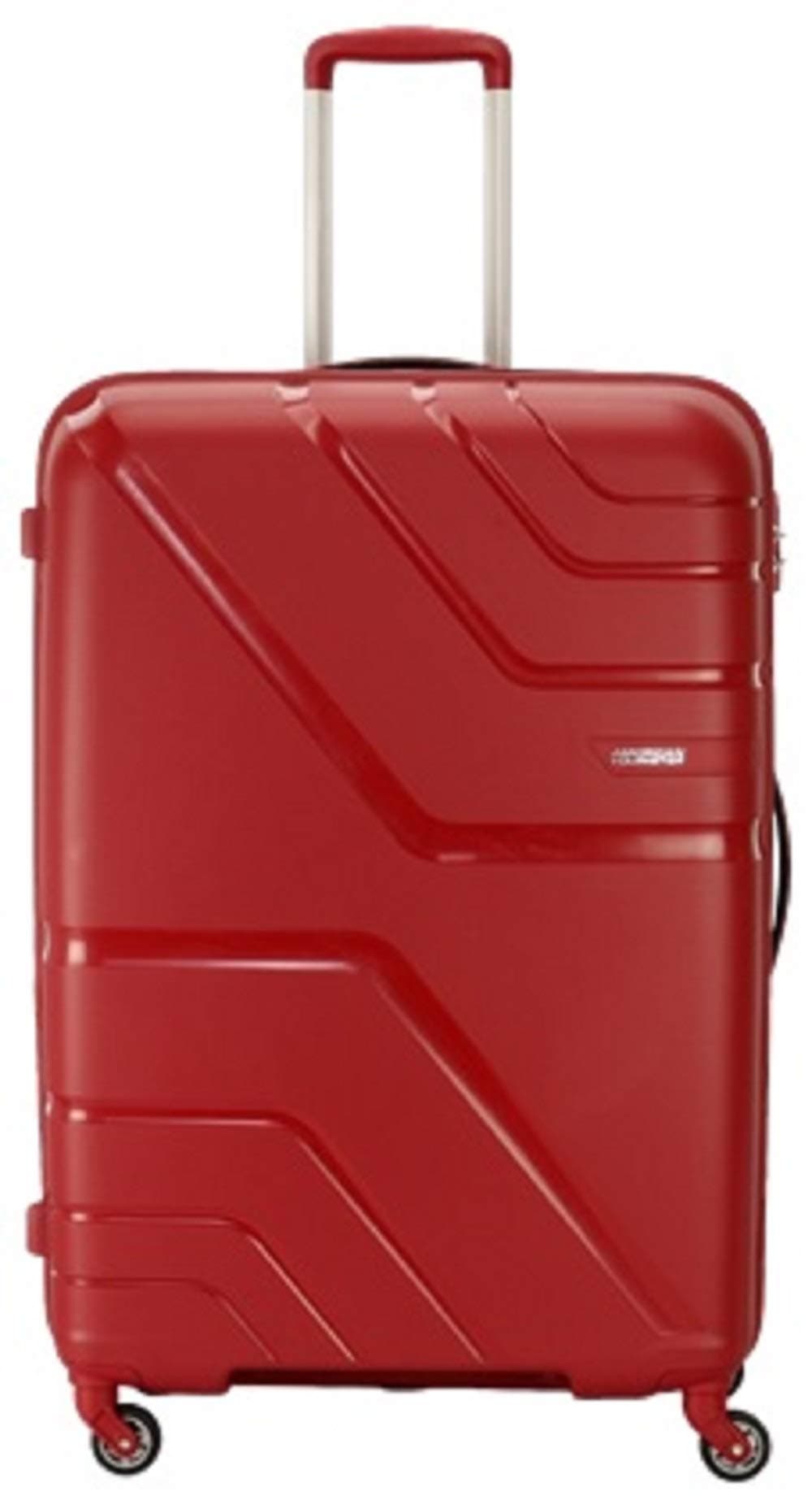 American Tourister Upland Polypropylene 55 Cms Small Deep Red Hardsided Check-in 4 Spinner Wheels Carry-On Luggage (Fr6 (0) 20 001)