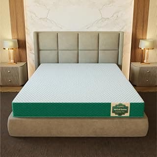SleepyHug AirCell Ortho Dual Comfort Plus 4 Inch Mattress |Reversible Hard & Soft | 2 Side |7 Years Warranty | Back Pain Relief| Orthopedic | Single Bed Size White & Teal (LxWxH -72x36x4 Inch)