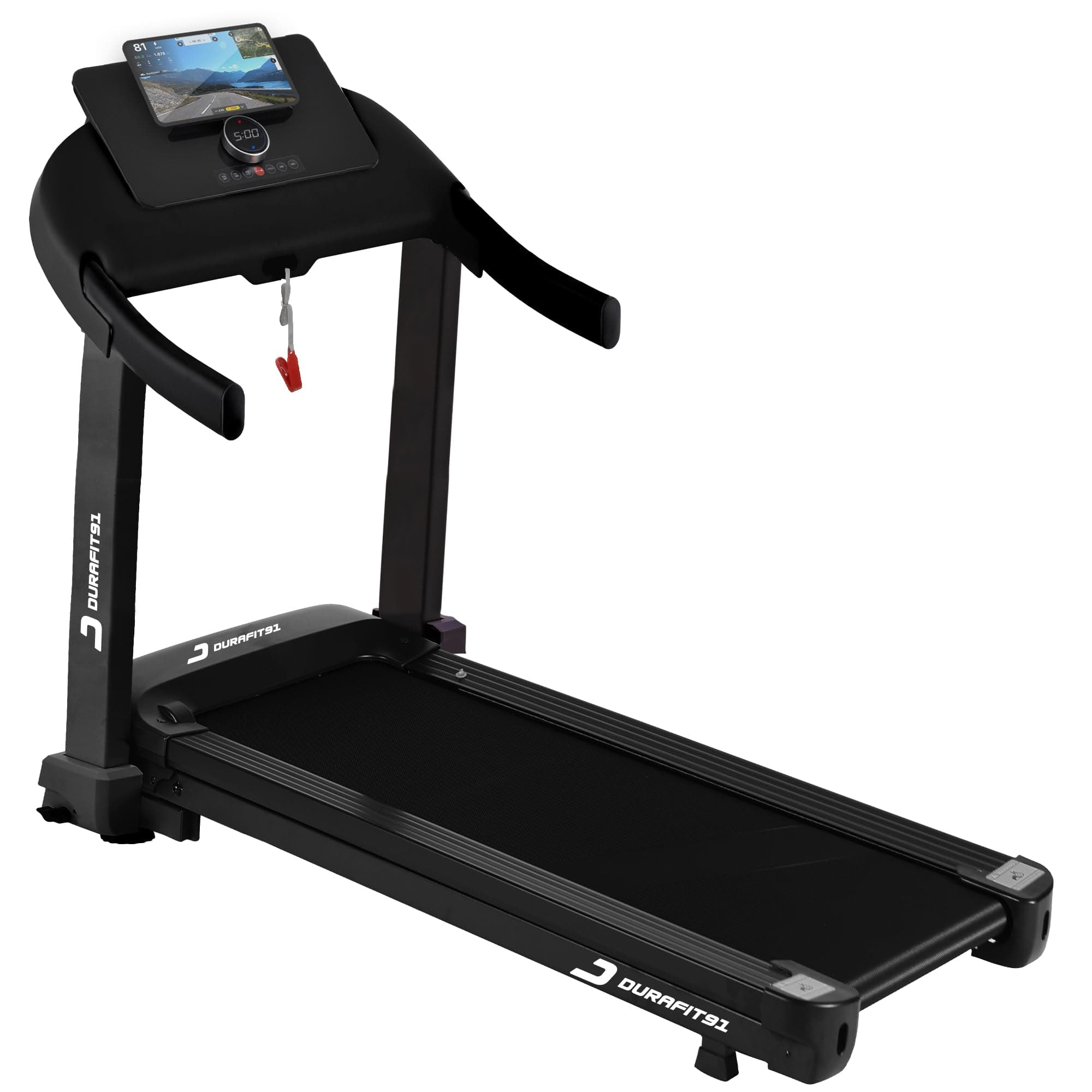 Durafit91™ Spark 4.5 HP Peak BLDC Motorized Treadmill |16 Km/Hr Max Speed | 120 Kg User Weight | Manual Foldable | Home Use